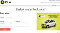 现在使用Via.com应用程序，网站预订奥拉出租车