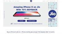 苹果手机X: Reliance Jio提供70% 回购，花旗银行10,000卢比现金返还